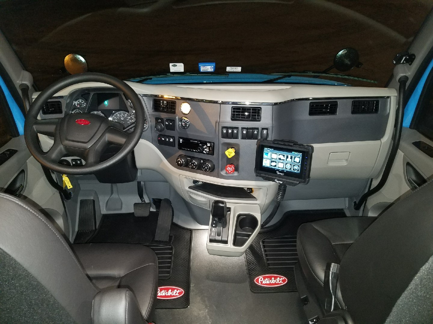 Interior of truck